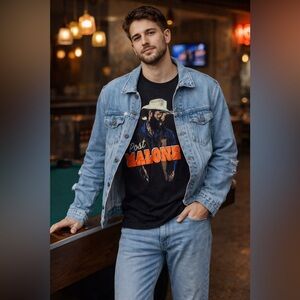 🔥 Post Malone Graphic T-Shirt 2XL Bravado Black Band Tee NEW NWT